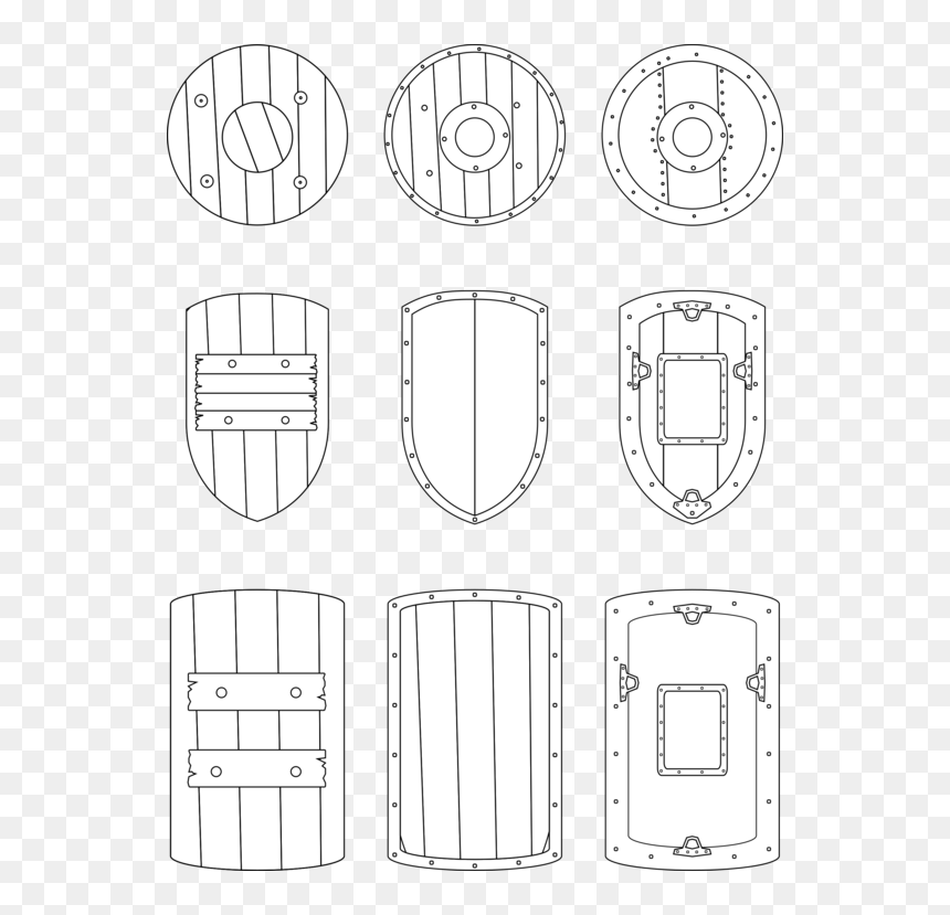 Line Art,angle,area - Drawing, HD Png Download - medieval shield png