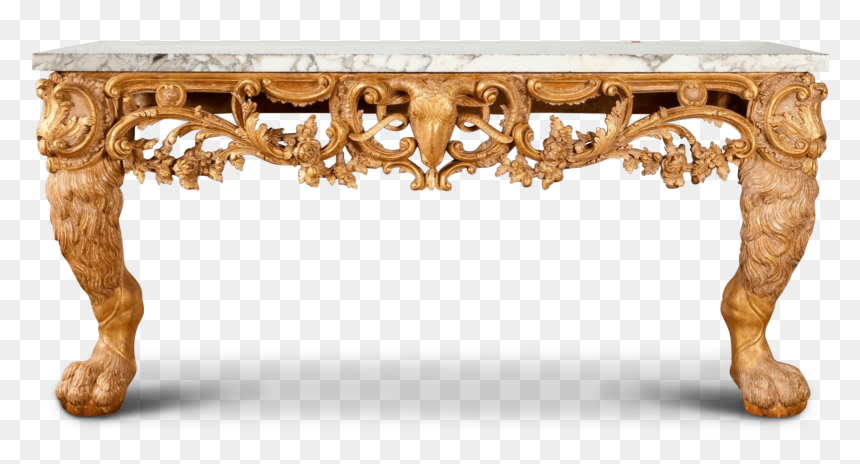 George Ii Giltwood Table With Ram"s Head Mask, Circa - Coffee Table, HD Png Download - ram head png