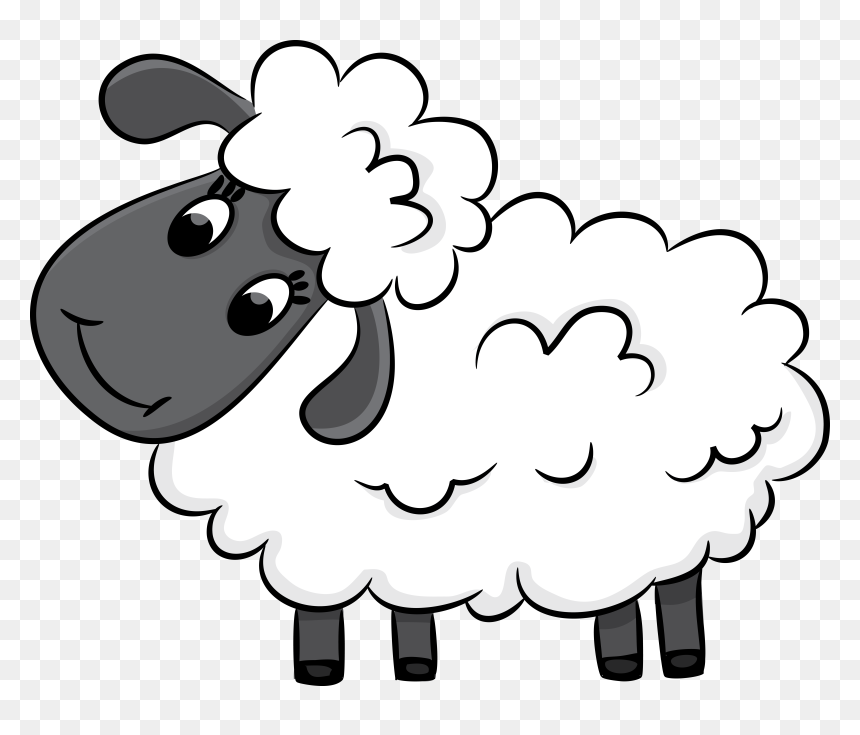 Sheep Cartoon Clipart, HD Png Download - sheep clipart png
