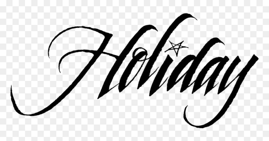 Calligraphy Happy Holidays Png Clipart - Holiday Title Png, Transparent Png - holiday clipart png