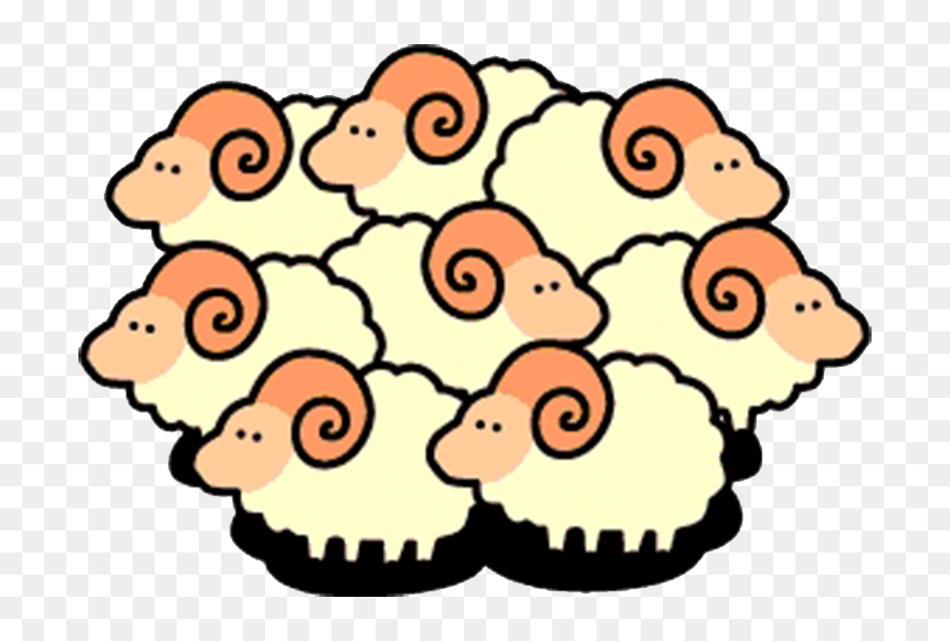 Clipart Charming Flock Of Sheep Clipart Cartoon Clip - Rebaño De Ovejas Png, Transparent Png - sheep clipart png