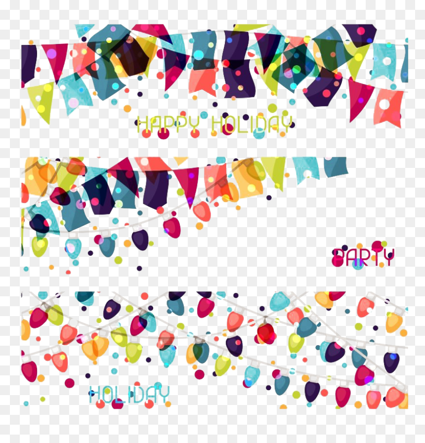 Holiday Flag Png Clipart - Creative Happy Holiday, Transparent Png - holiday clipart png