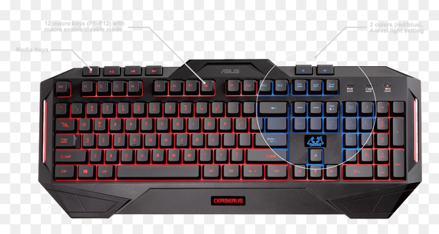 Asus Cerberus Keyboard Mkii, HD Png Download - pc mouse png