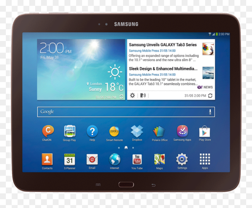 Samsung Galaxy Tab 3, HD Png Download - samsung tablet png