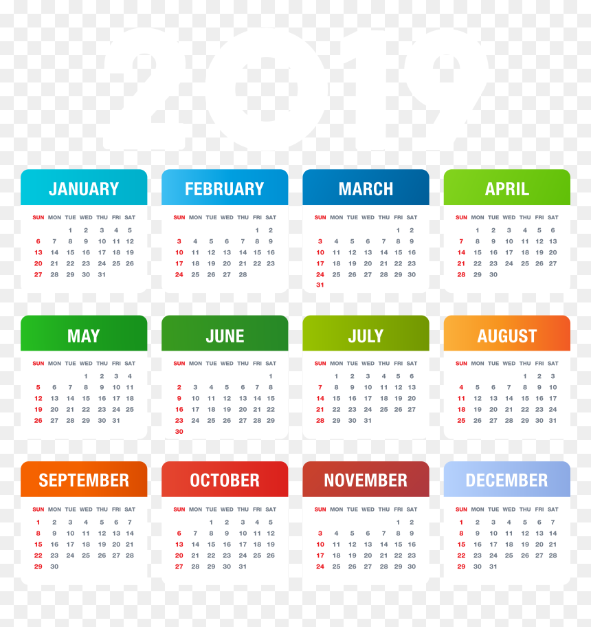 2019 Calendar Colorful Transparent Png Image , Png, Png Download - aztec border png