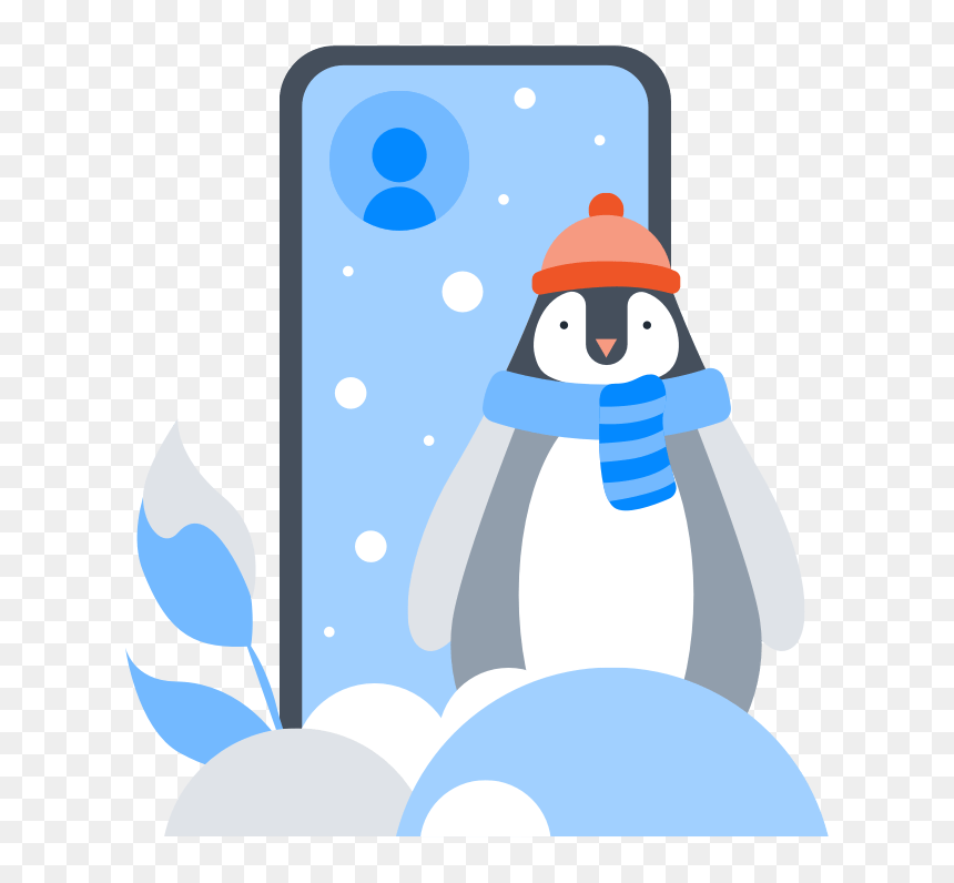 A Snowy Penguin And Device Illustrating A Frozen Account - Cartoon, HD Png Download - frozen png images