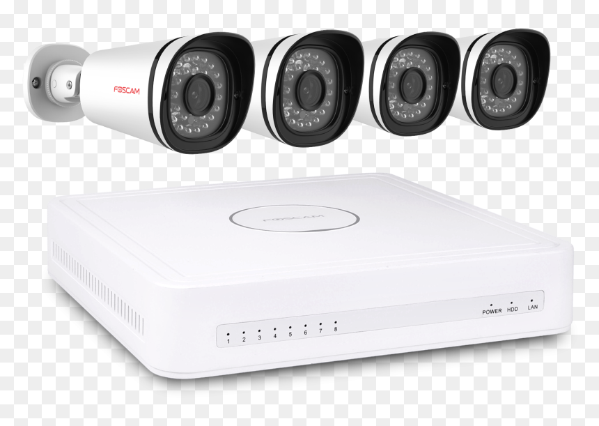 Foscam Fn7108e 1080p Kit 4x Cameras - Camera Nvr Kit, HD Png Download - cctv png