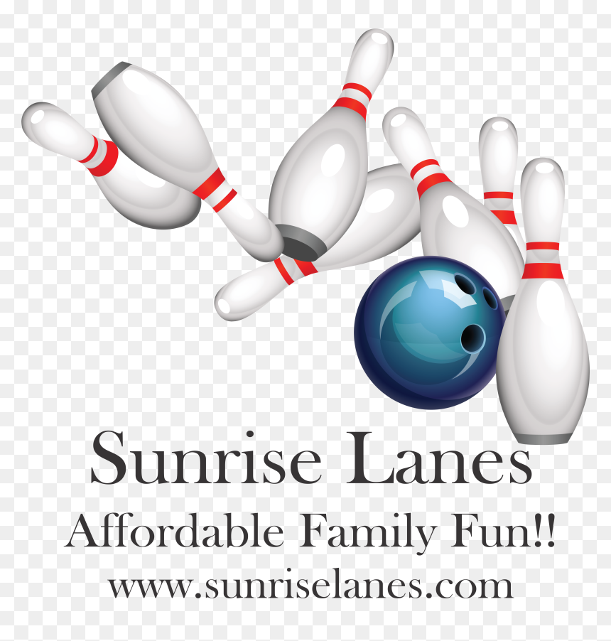 Sunrise Lanes Bowling Center - Bowling Pins Transparent Background, HD Png Download - bowling lane png