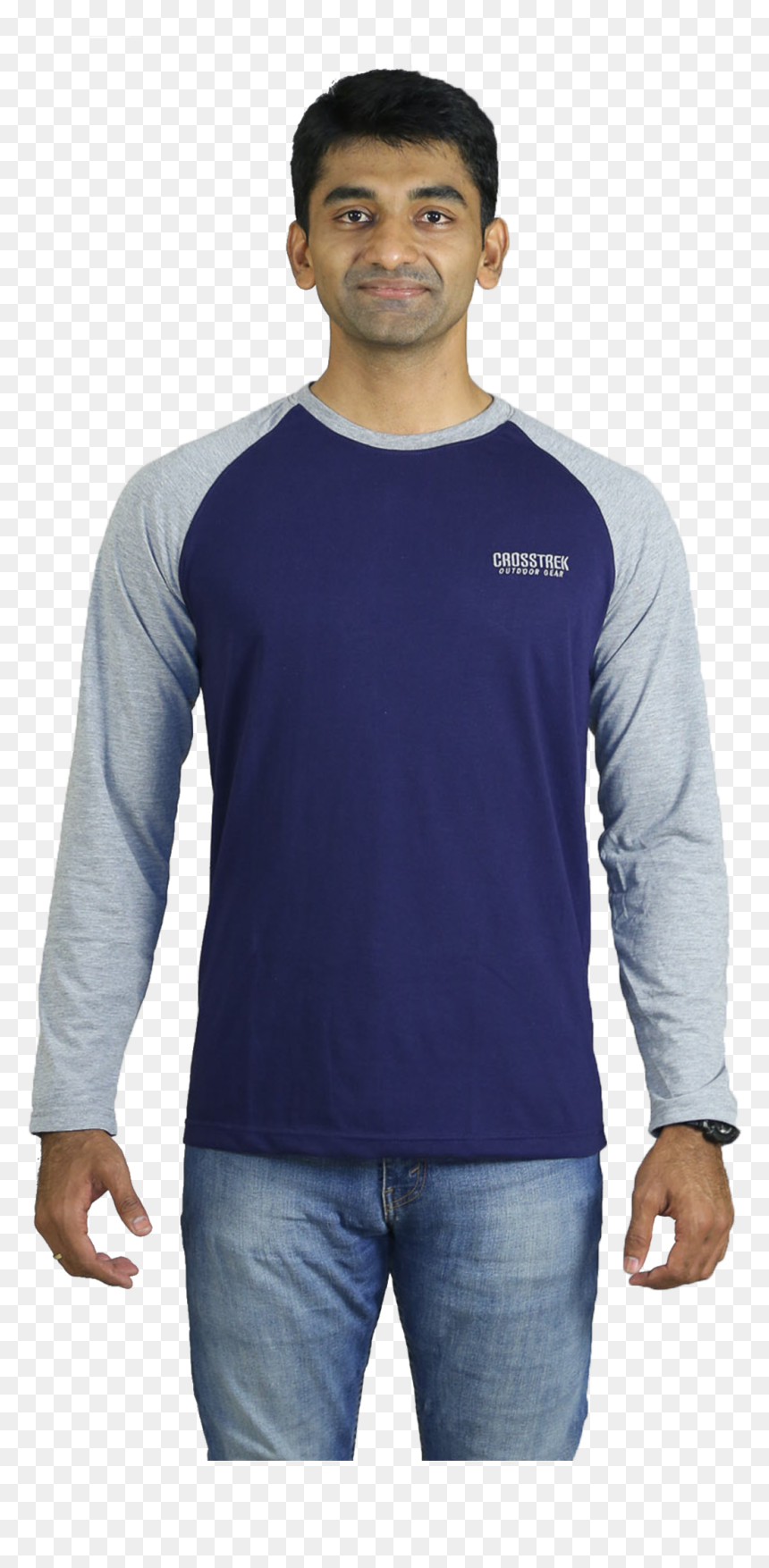 India Man In T Shirt Png, Transparent Png - blue t shirt png