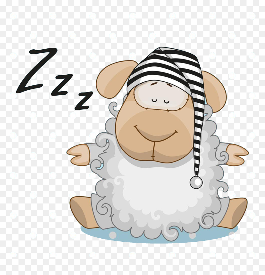 Lamb Clipart Sleeping - Sleeping Frog Cartoon, HD Png Download - sheep clipart png
