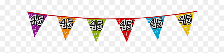 Holografische Vlaggenlijn 8 M Met Het Cijfer 2, HD Png Download - party flags png
