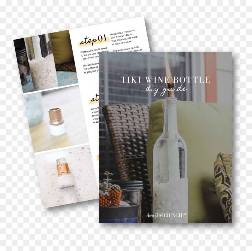Learn How To Turn A Wine Bottle Into A Gorgeous Tiki - Champagne, HD Png Download - champagne pop png
