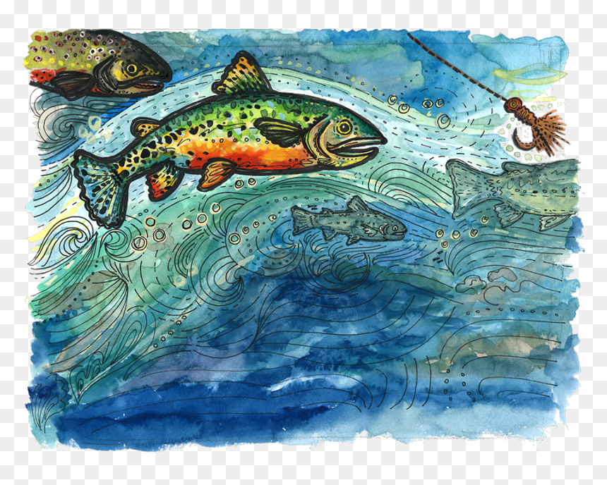 Fishing, HD Png Download - rainbow trout png