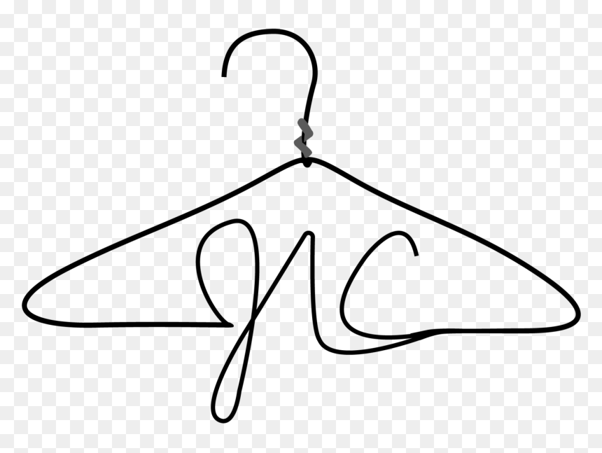 Hanger Transparent Dress - Hanger Line Drawing, HD Png Download - clothes line png