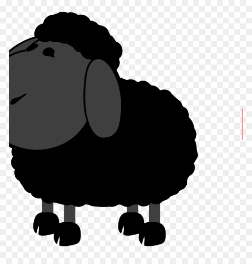 Black Sheep Clipart Dkg Black Sheep Clip Art At Clker - Baa Baa Black Sheep Clipart, HD Png Download - sheep clipart png