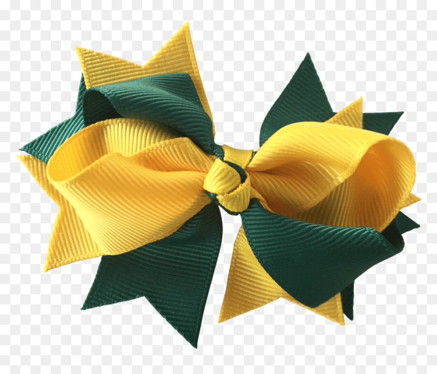Bottle Green & Yellow Hair Accessories - Gift Wrapping, HD Png Download - coming soon ribbon png