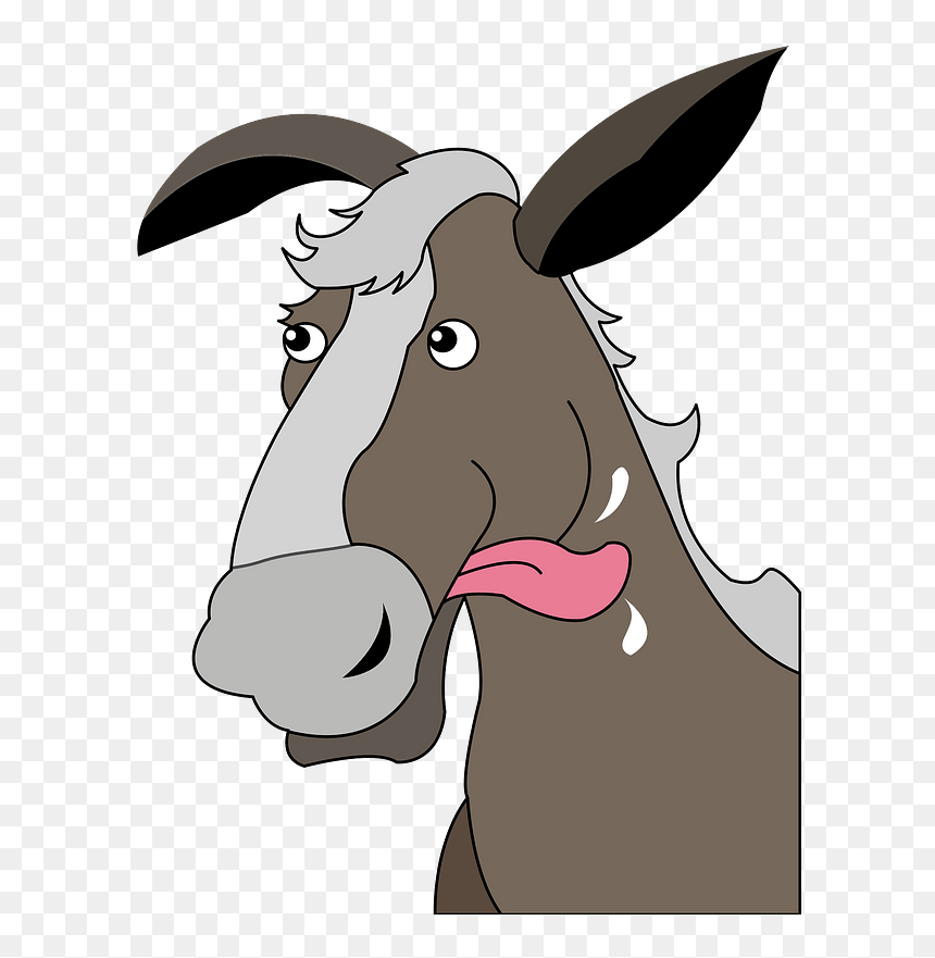 Cartoon Horse With Protruding Tongue Clipart - Cartoon, HD Png Download - cartoon tongue png