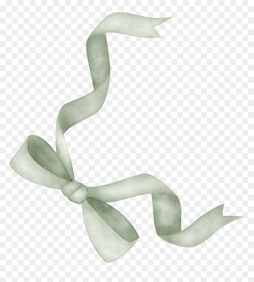 Green Cute Bow Transparent - Swan, HD Png Download - cute bow png