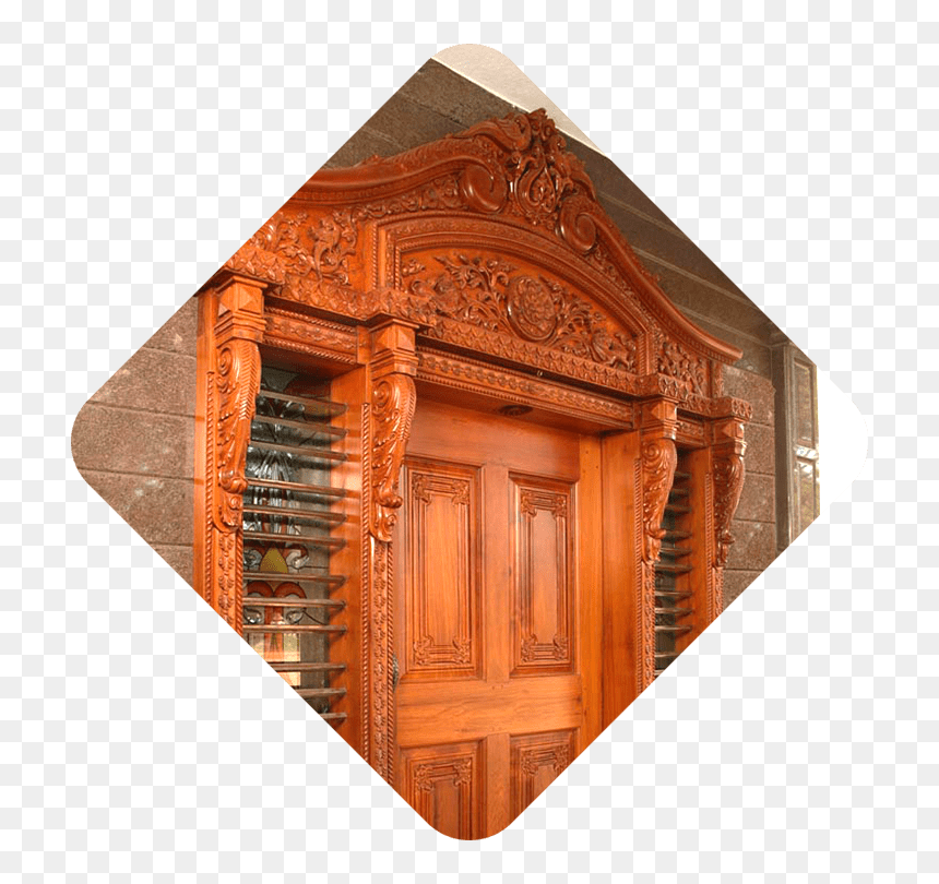 Teakwood Main Doors - Plywood, HD Png Download - front door png