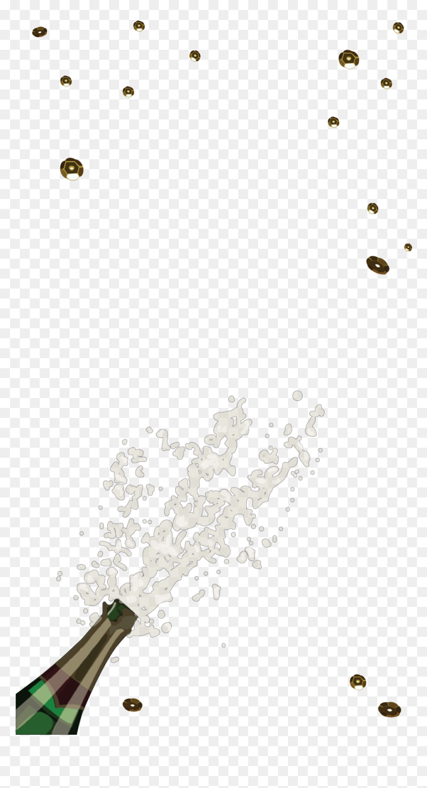 Wine Bottle, HD Png Download - champagne pop png