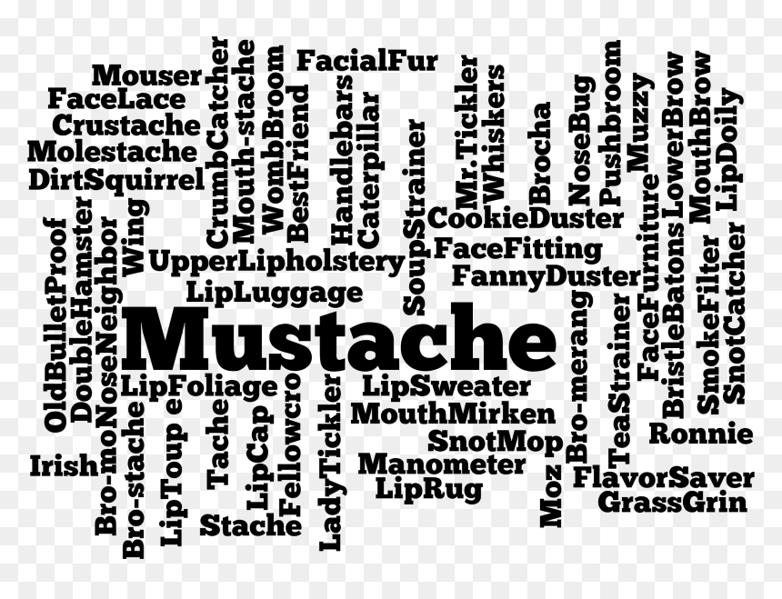 Clipart Mustache Word Cloud Cloud Clipart Black And - Word Cloud .png, Transparent Png - white cloud clipart png