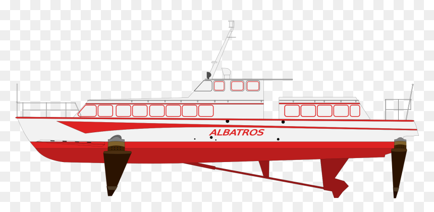 File - Albatros-hydrofoil - Catamaran, HD Png Download - ferry png