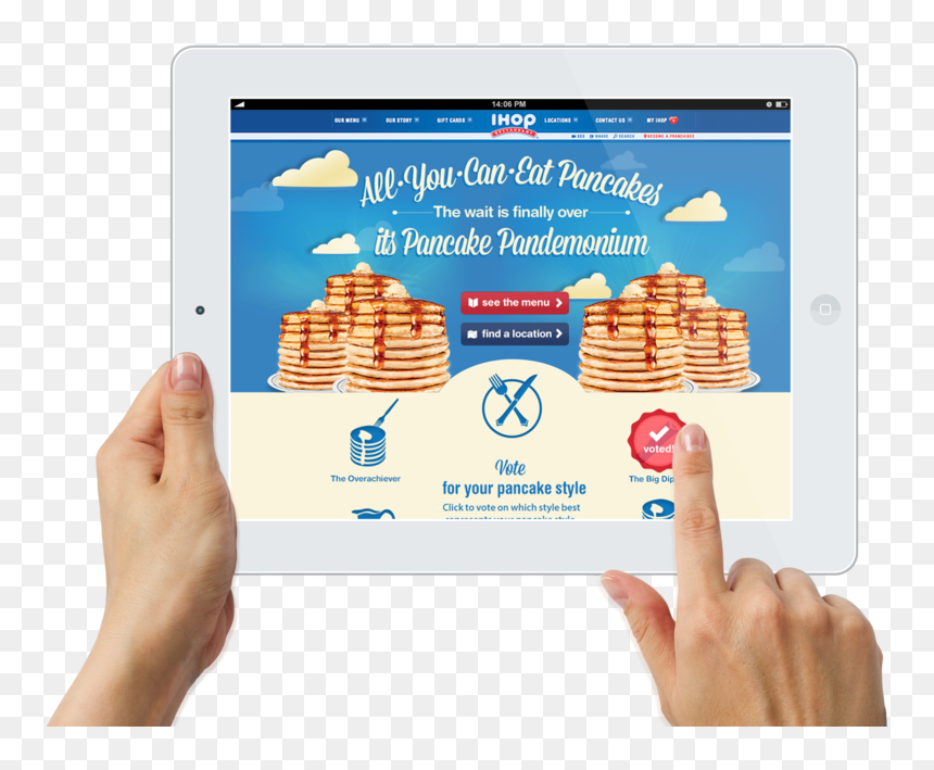 Voting Aycep , Png Download - Tablet Computer, Transparent Png - ihop png