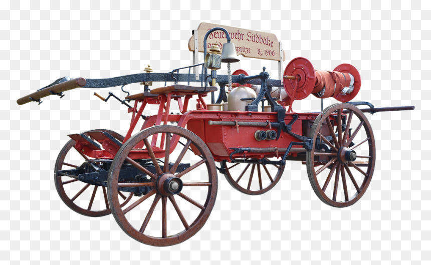 Carriage Png - Camion Pompier 1900, Transparent Png - red wagon png