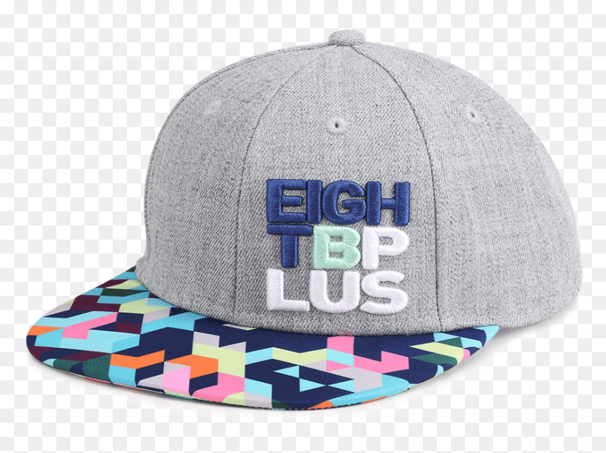 Snapback Eightbplus Grey Print - Baseball Cap, HD Png Download - snap back png