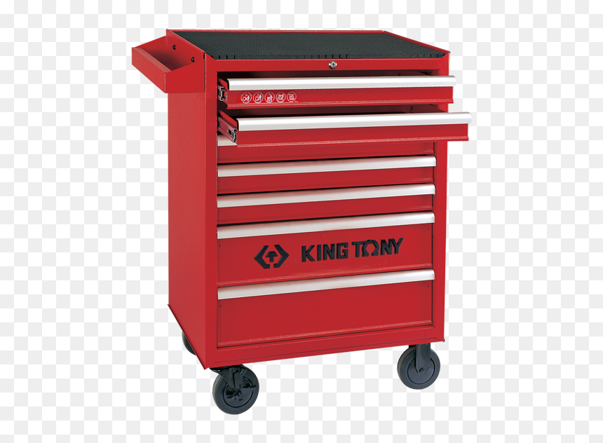 7 Drawers Ball Bearing Type Tool Trolley King Tony - 87434 7b, HD Png Download - red wagon png