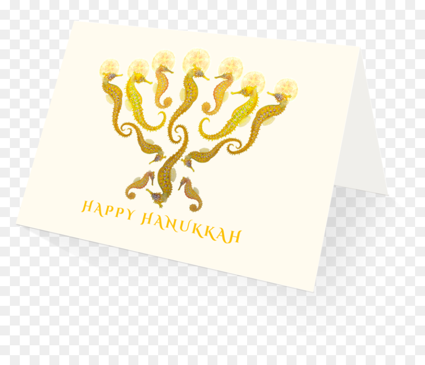 Seahorse Menora Holiday Card - Illustration, HD Png Download - menora png