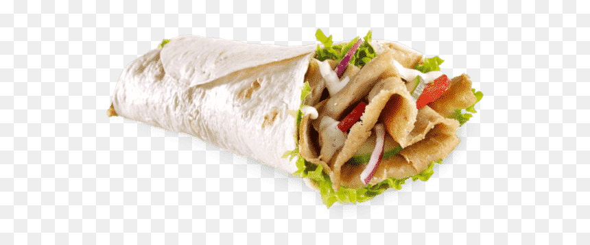 Lamb Donner Wrap - Fast Food, HD Png Download - wrap png
