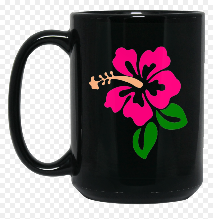 Womens Hawaiian Hibiscus Flower Island Beach Vacation - Baby Yoda Coffee Mugs, HD Png Download - hawaii flower png