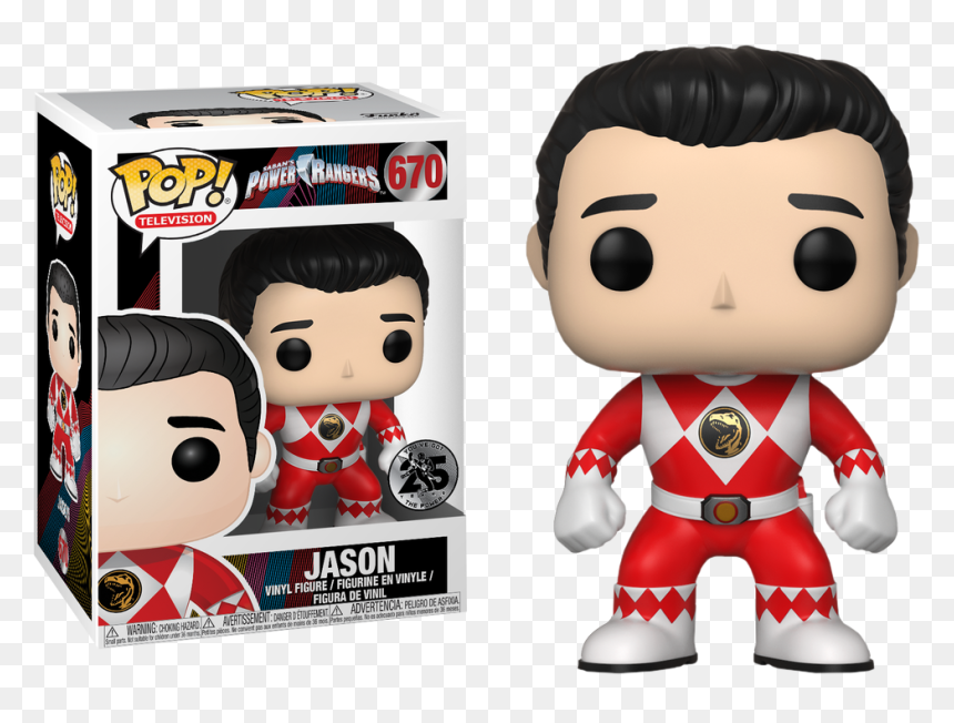 Jason Funko Pop Power Rangers, HD Png Download - red power ranger png