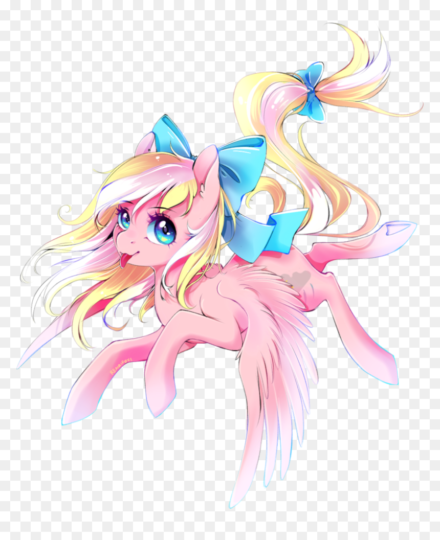 Renaifoxi, Bow, Cute, Female, Flying, Hair Bow, Happy, - Cartoon, HD Png Download - cute bow png