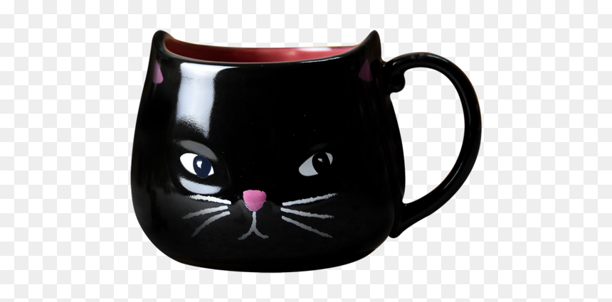 Halloween Black Cat Cartoon - Halloween Black Cat Ceramics, HD Png Download - halloween black cat png