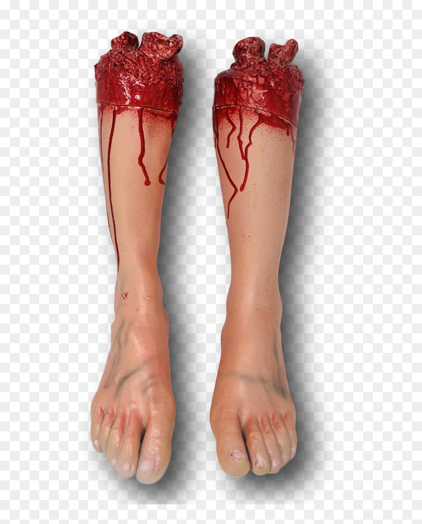 Arm Foot Fake Bloody Prop Halloween Party Decoration - Jambes Coupées, HD Png Download - blood cut png