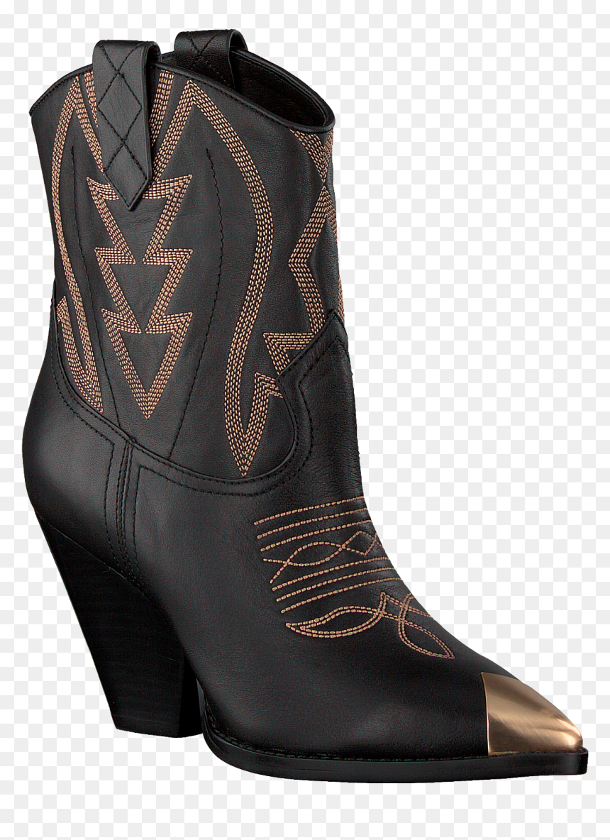 Black Lola Cruz Cowboy Boots 292t10bk D I19 - Lola Cruz Enkellaarsje, HD Png Download - cowboy boots and hat png