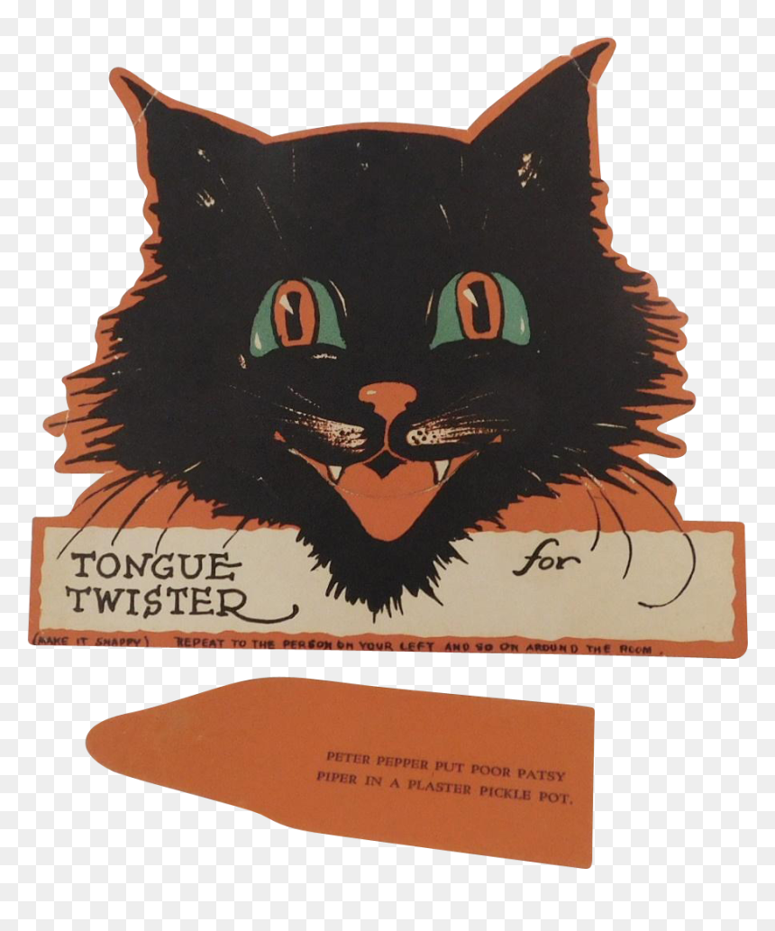 Black Cat, HD Png Download - halloween black cat png