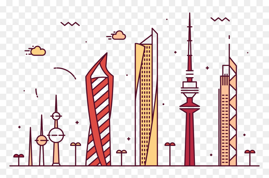 Iiii Clipart Dance - Kuwait Graphic, HD Png Download - city clipart png