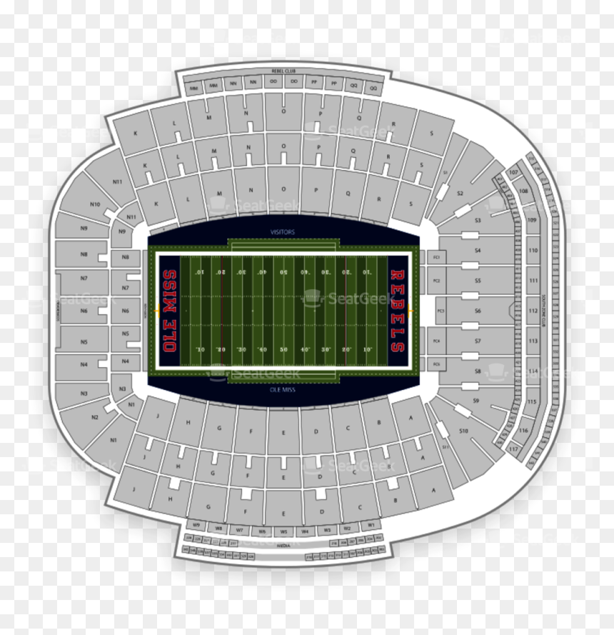 Vaught Hemingway Stadium, HD Png Download - ole miss png