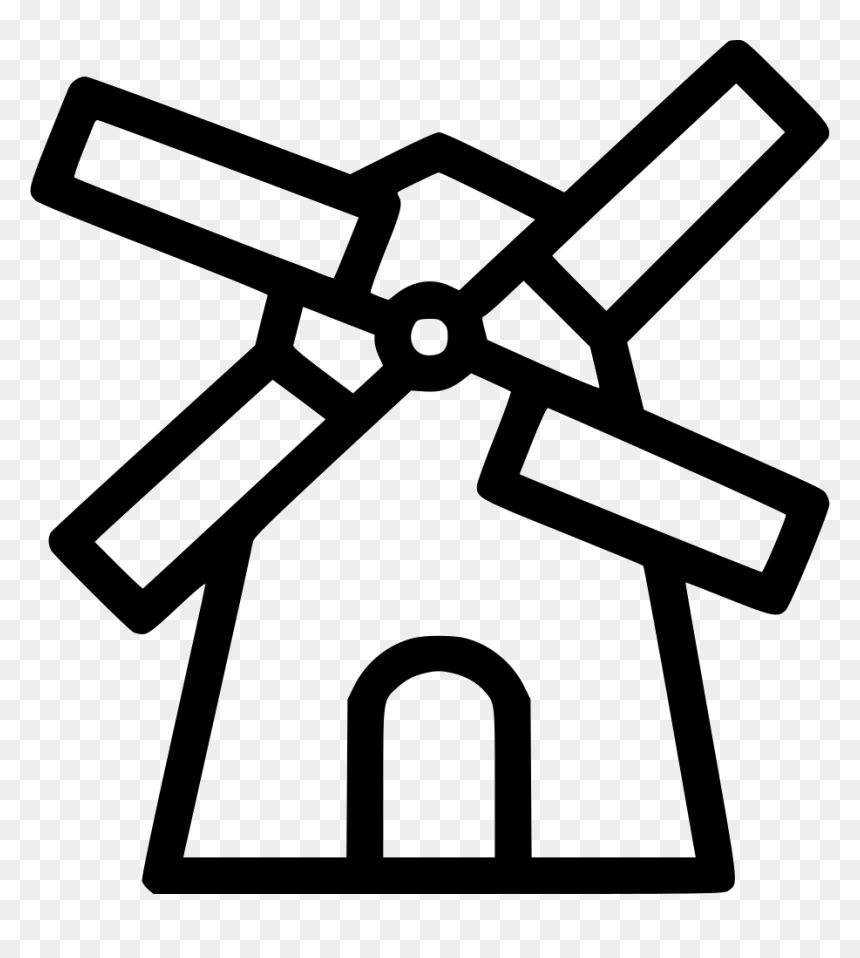 Windmill Mill Wind Power Energy Turbine Plant - Windmill, HD Png Download - wind turbine icon png