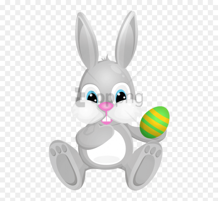 Easter Grey Bunny Png Clip Art Image - Drawing Easter Bunny Rabbit, Transparent Png - easter rabbit png