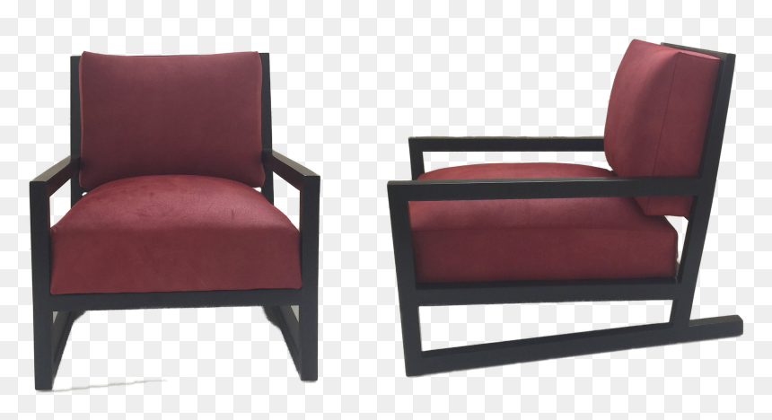Burgundy Modern Chair - Club Chair, HD Png Download - modern chair png