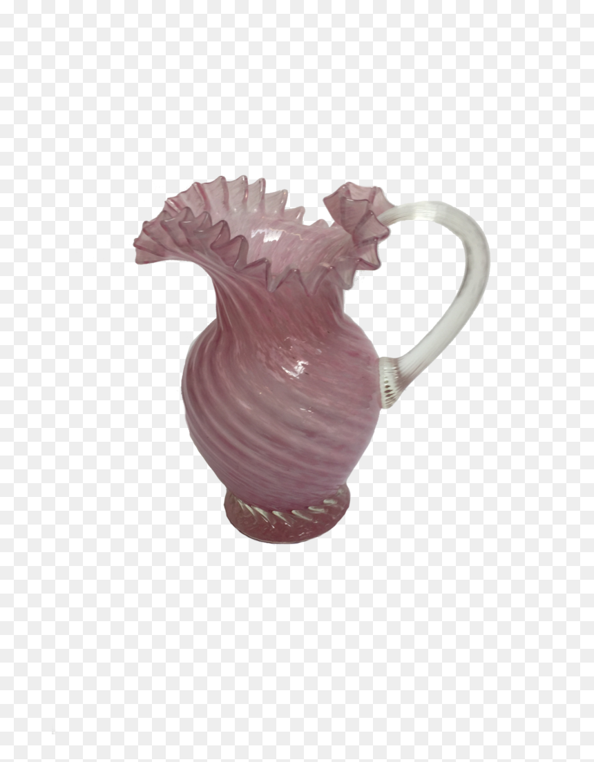Vintage Murano Pink Swirl Pitcher With Original Sticker - Earthenware, HD Png Download - vintage swirl png