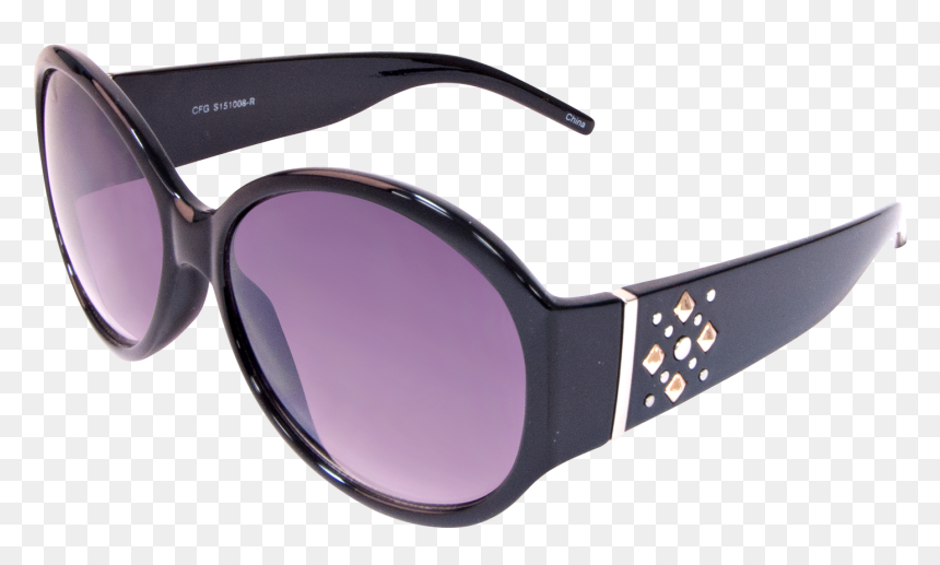 Icon Opaque Round Black Sunglasses - Plastic, HD Png Download - round sunglasses png