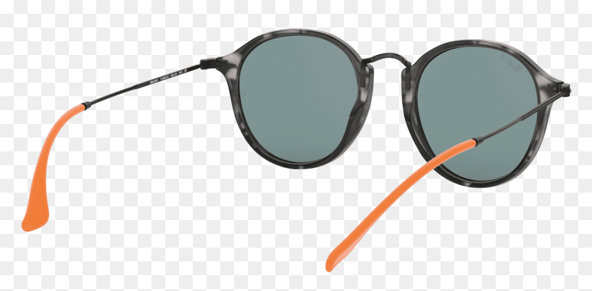 Metal Bridge Round Sunglasses In Grey Havana Polarised - Shadow, HD Png Download - round sunglasses png