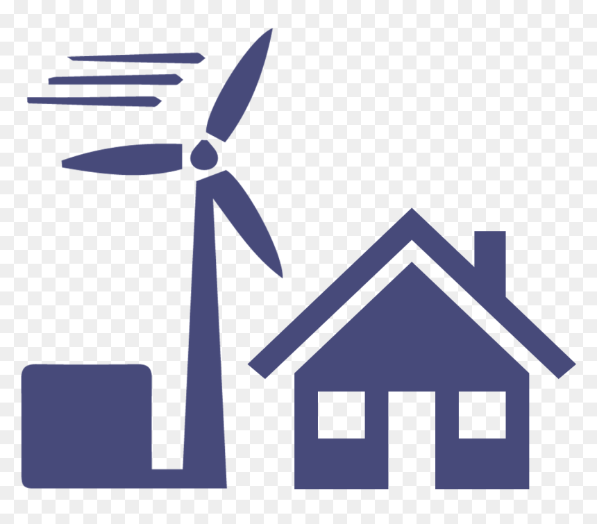 House Wind Turbine - Home Button Transparent Background, HD Png Download - wind turbine icon png