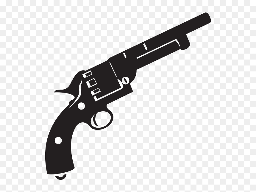 Handgun Revolver Silhouette - Revolver Silhouette, HD Png Download - pistol silhouette png