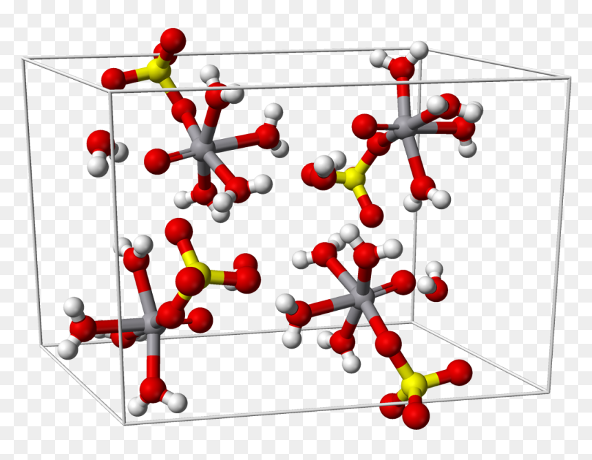 Vanadyl Sulfate Pentahydrate Unit Cell 3d Balls - Vanadyl Sulfate, HD Png Download - 3d rectangle png